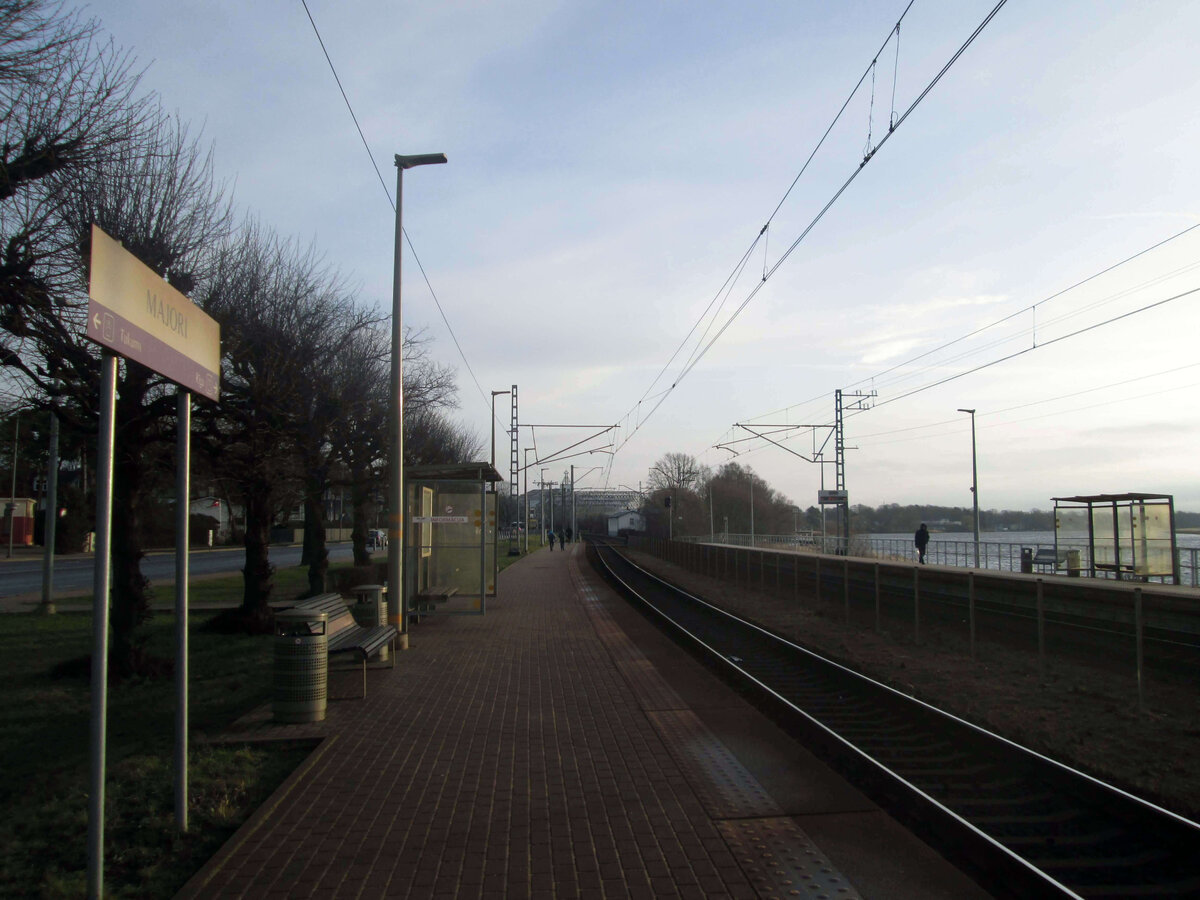 платформа, вид в сторону Риги