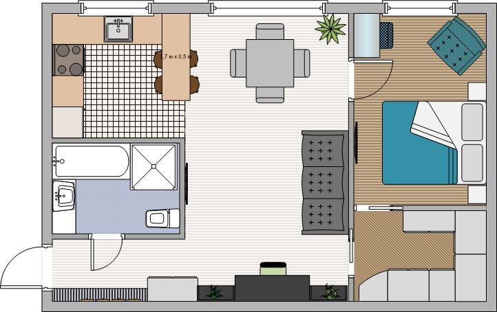 Крутое преображение старой коммунальной квартиры 65 м² — INMYROOM