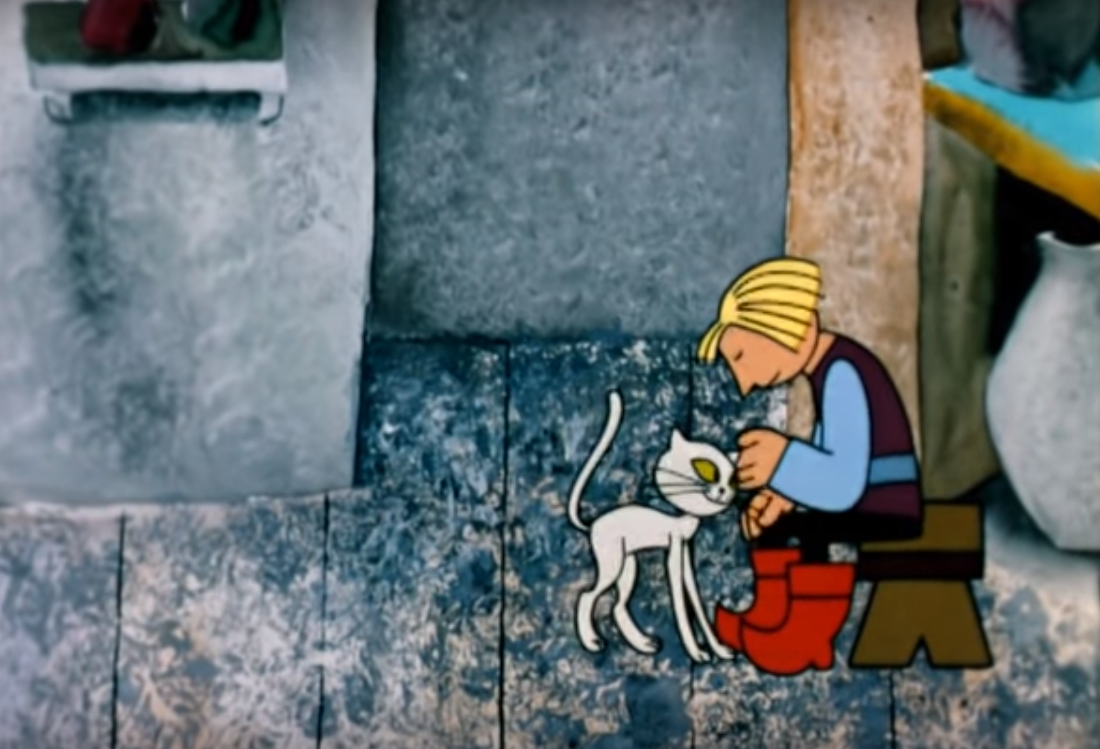 Кот появляется в жизни главного героя в трудную минуту.