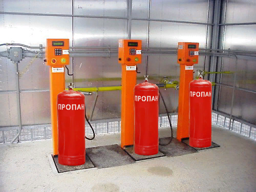 Взвешивание баллонов с газом