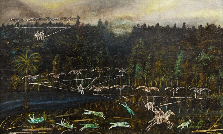 Павел Леонов, «Русские путешественники в Африке в ночное время», 1969.