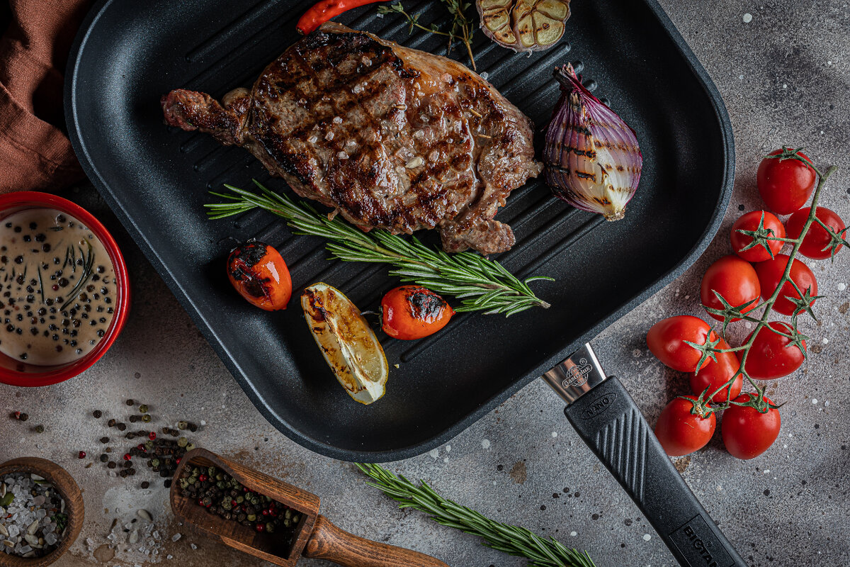 Гриль-сковорода Gastrolux с толстым дном и надежным биопокрытием