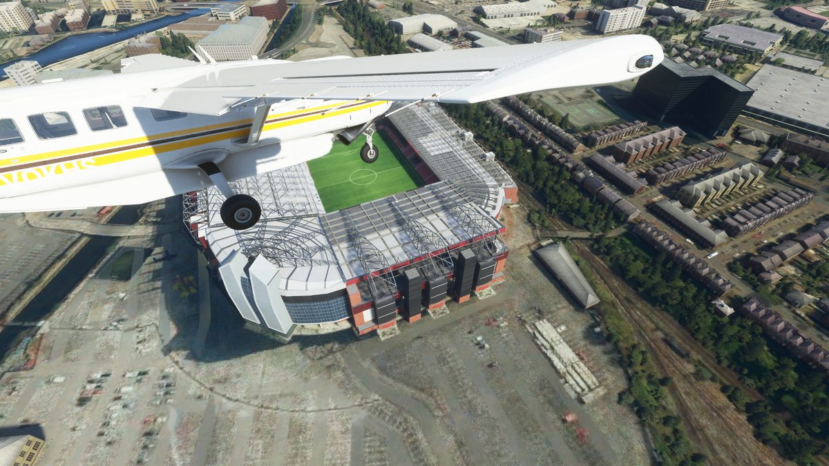 Вид на крыло Cessna 208 Caravan