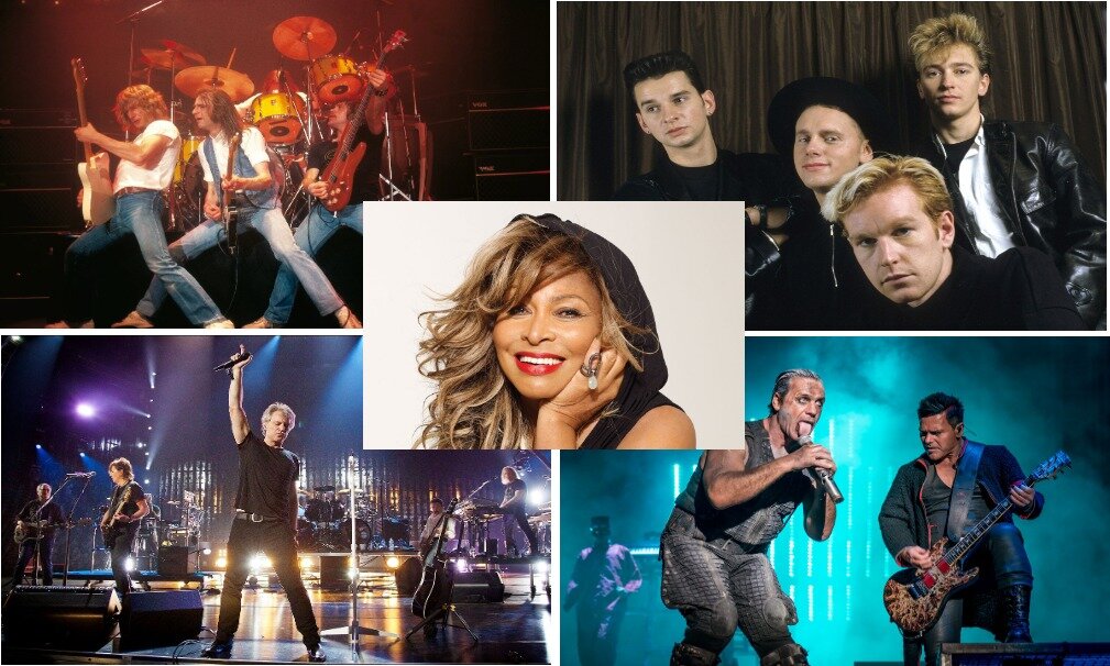 Status Quo, Depeche Mode, Bon Jovi, Rammstein, Tina Turner. Фото взяты на Яндекс.Фото. Коллаж - БиС.