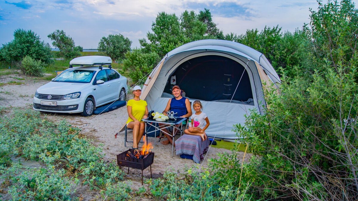 Семейный отдых с палаткой в Крыму 2021