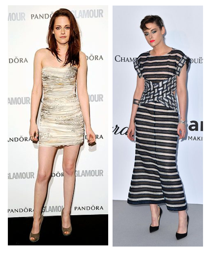 Линии декора и расширение плечевого пояса справа сформировали талию