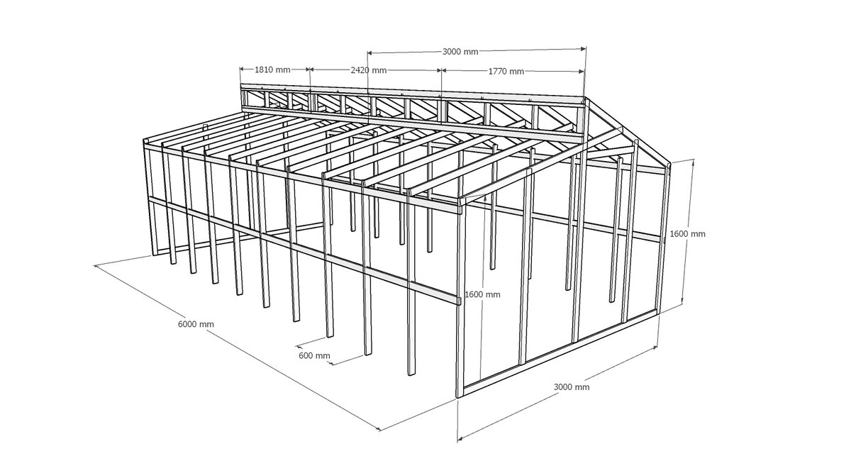 Теплица митлайдера чертежи 6х3