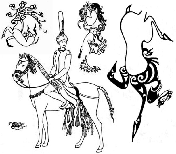 Реконструкция образа женщины и изображения некоторых татуировок на ее теле