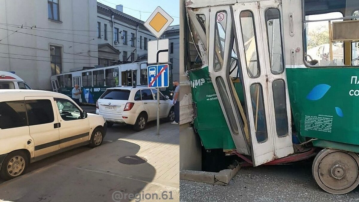 Власти назвали причину столкновения трамвая со зданием в Ростове-на-Дону |  RostovGazeta.ru | Дзен