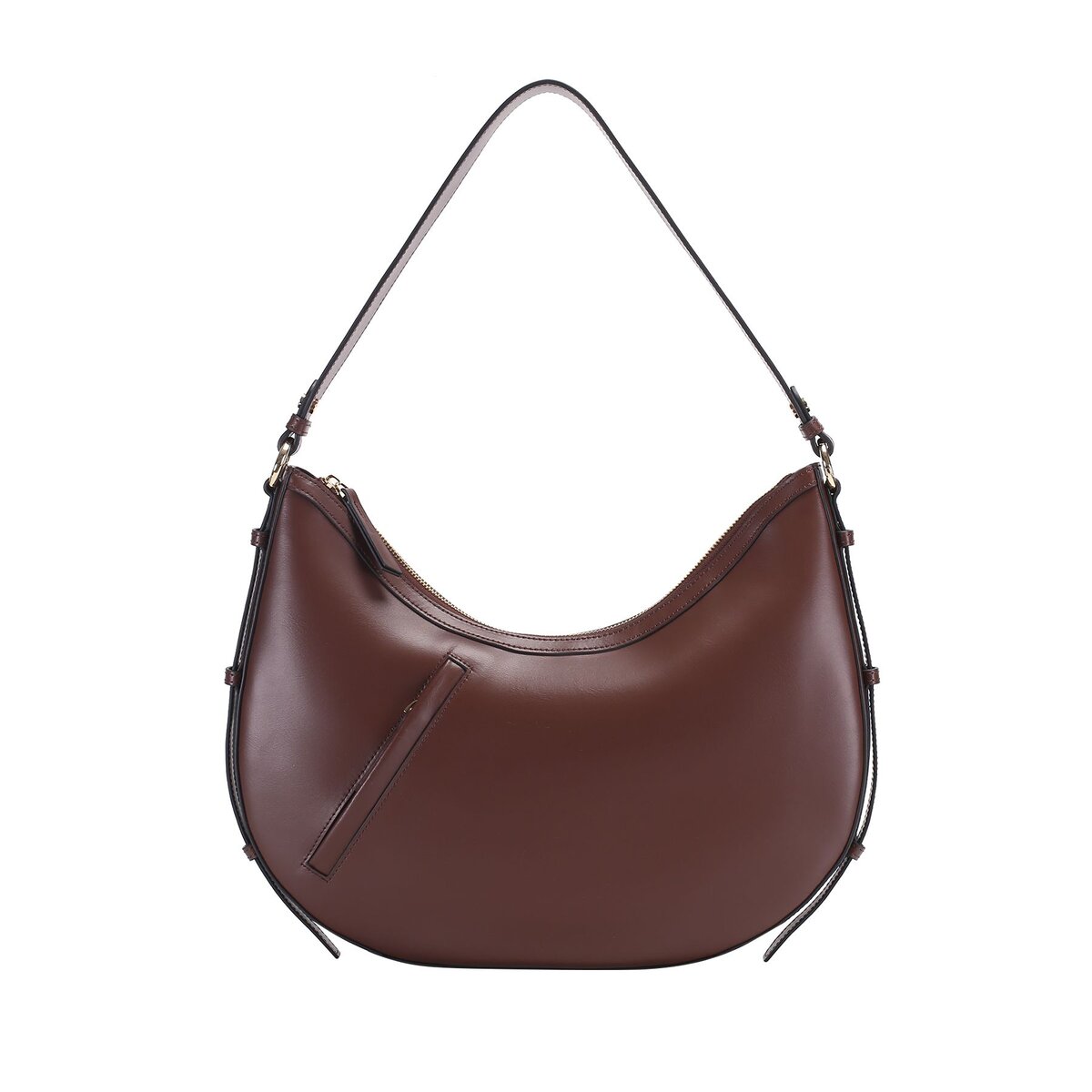 Сумка хобо в шоколадном оттенке