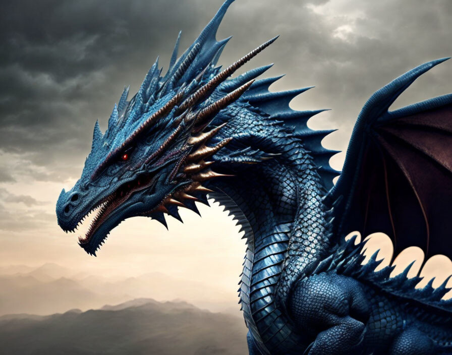 Дракон Дрогон, сделано нейросетью.