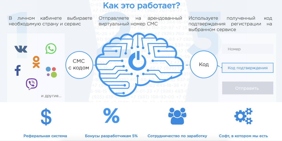 Один из множества сайтов, принимающий смс на "левые" номера