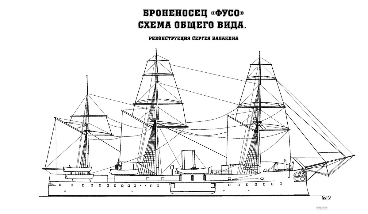 Броненосец фусо чертежи