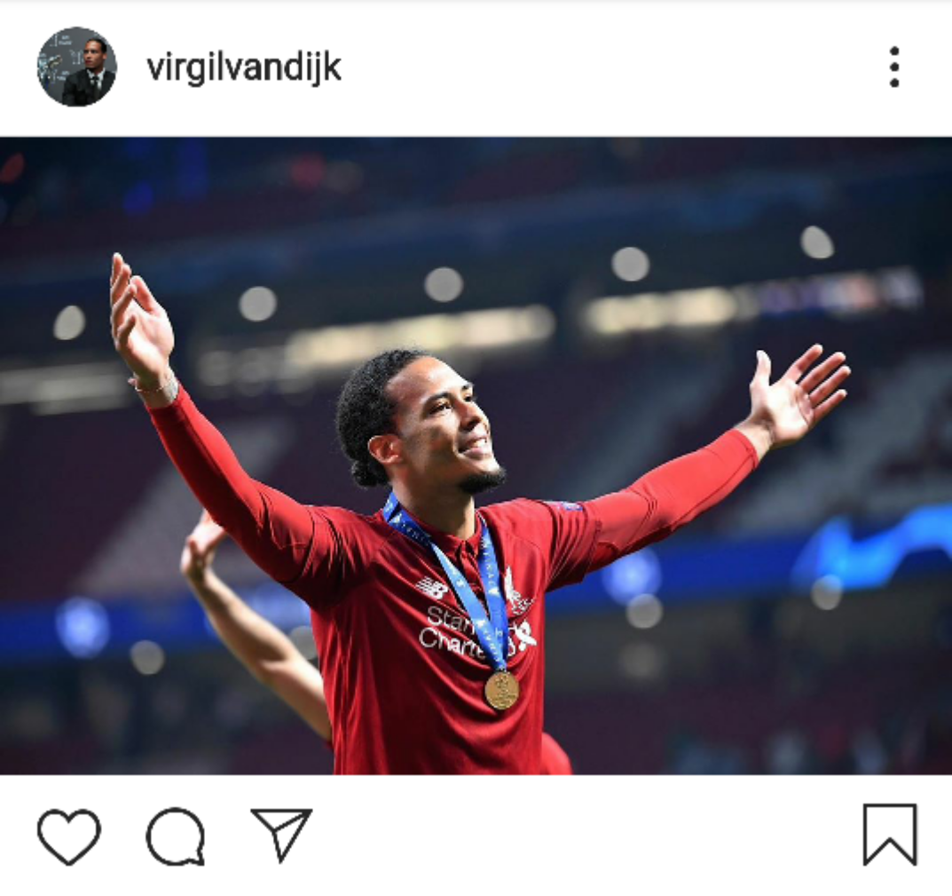 Фото из Instagram Virgil van Dijk