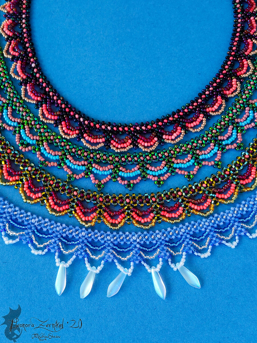 Серия колье "Времена Года", авторская работа