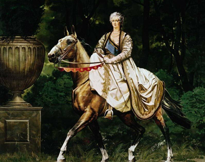 Екатерина Великая любила верховую езду
