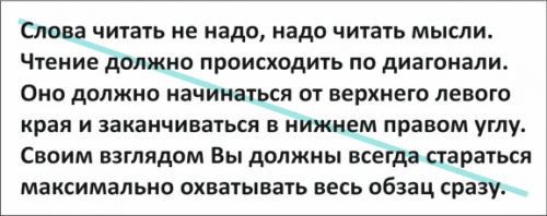 чтение по диагонали