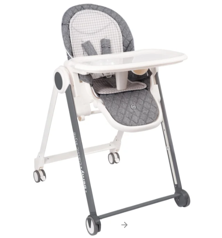 От 6 месяцев до 3 лет В комплекте: столик, разделитель для ножек
Функции: блокировка колес
Особенности конструкции: съемный столик, двойной столик, складной
Пятиточечные ремни безопасности
Максимальный вес ребенка до 25 кг
Регулировка: высоты стульчика, наклона спинки, положения столика, положения подножки
Материал каркаса: металл, пластик
Вес стульчика 10.8 кг
Высота стульчика 103 см
Ширина стульчика 59 см
Глубина стульчика 80 см
Колес: 4
Положений наклона спинки: 3
Положений столика 3