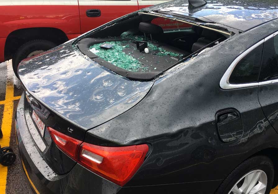 авто побитое градом