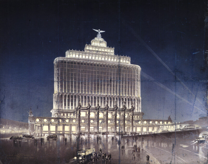 Дом Аэрофлота (1934). Арх. Дмитрий Чечулин (проект).