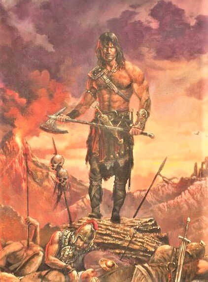 Конан-варвар – герой сери книг Роберта Говарда. Один из первых в череде непобедимых героев заполонивших книги и, особенно, фильмы. 