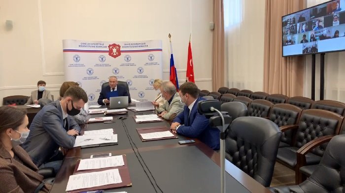 Заседание СПбГИК. Кадр из трансляции в ВК-группе "Санкт-Петербургская избирательная комиссия"