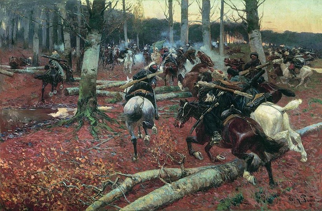 Франц Рубо. Кавказская (конная) разведка. 1901 год. 