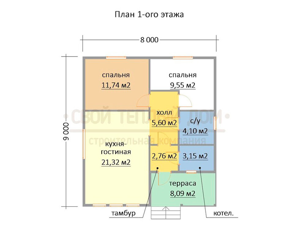 Планировка одноэтажного дома, где все есть