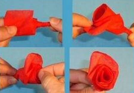 Изготовление цветов из салфеток своими руками для начинающих: инструкции и фото