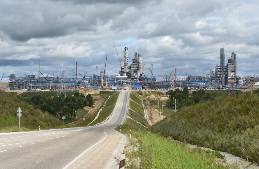 Вид на строительную площадку Амурского газоперерабатывающего завода. Источник - https://www.gazprom.ru/projects/amur-gpp/