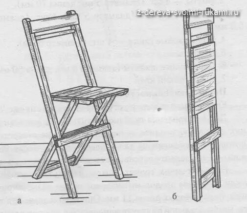 Складной стул со спинкой своими руками из дерева чертежи с размерами