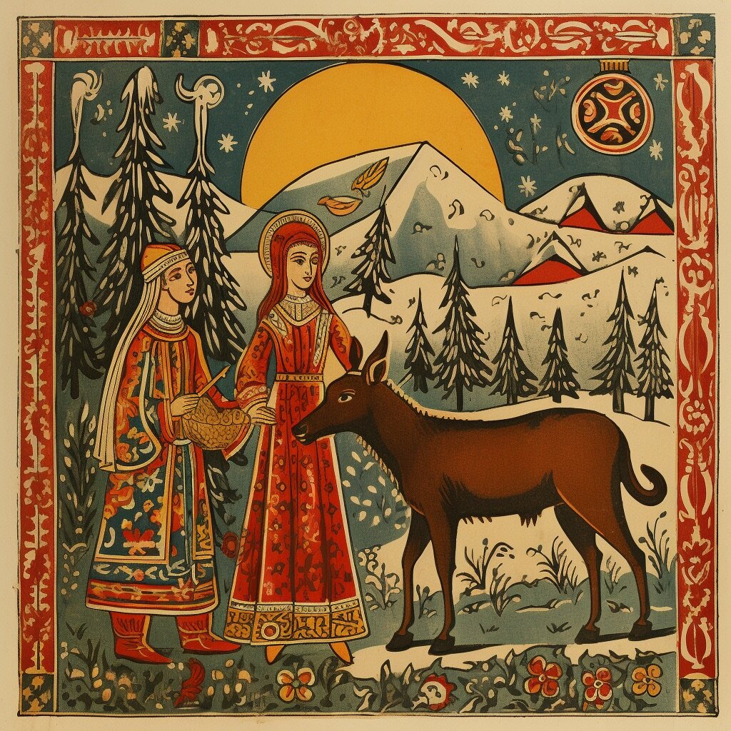 Лубочная картинка. Версия нейросети.