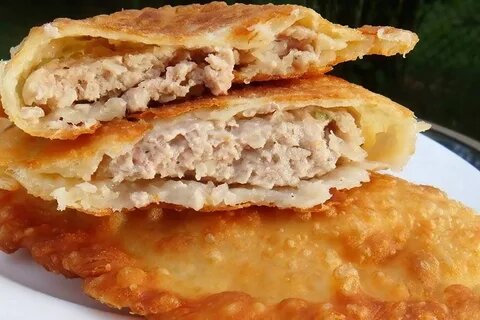 Чебуреки на кефире с мясом