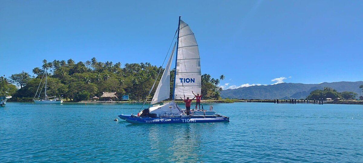 На таком судёнышке - через океан. Как вам такое? Фото: t.me/russianoceanway