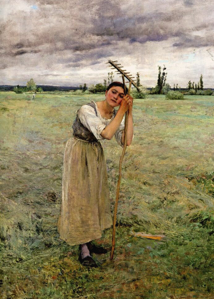 Jules Bastien-Lepage (1848-1884), "Отдыхающая с граблями"