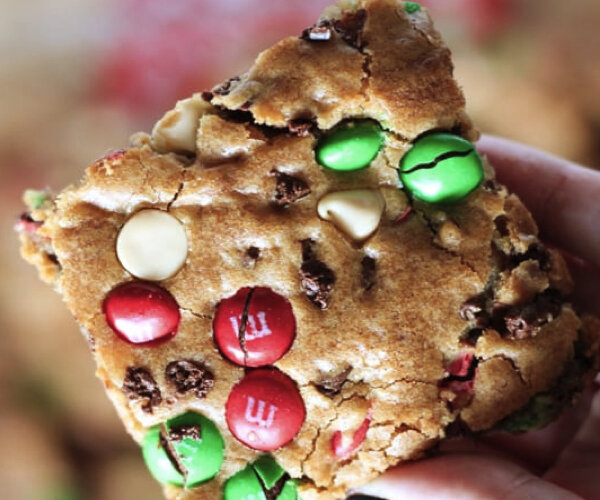 новогоднее печенье с m&m's