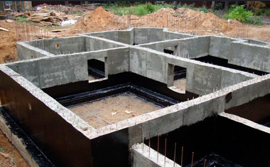 Ленточный фундамент с подземным помещением