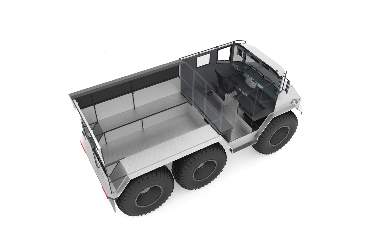 Компоновка грузо-пассажирской модификации вездехода «Бурлак»