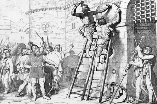 Олег прибивает щит на врата Царьграда. Взято из открытых источников.