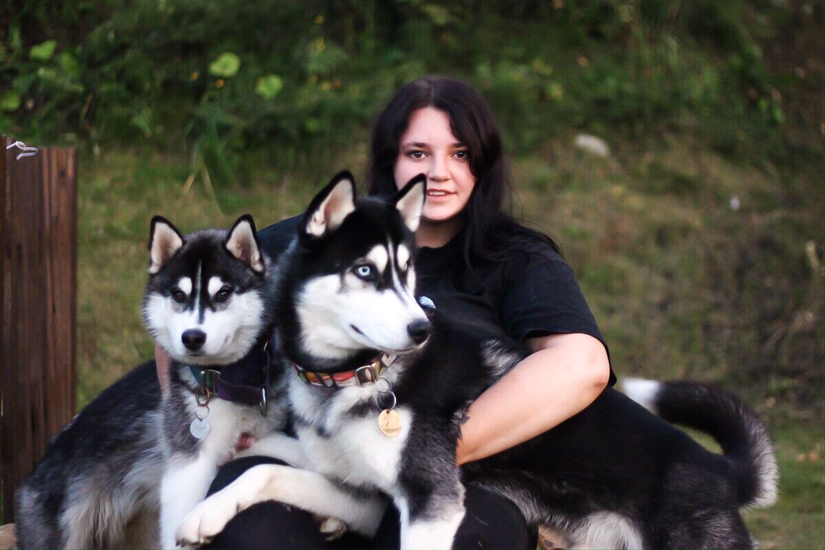 Я и мои любимые собаки Найт и Норд