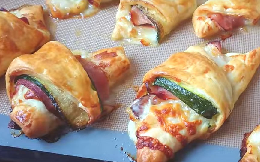 Хрустящие круассаны с кабачком