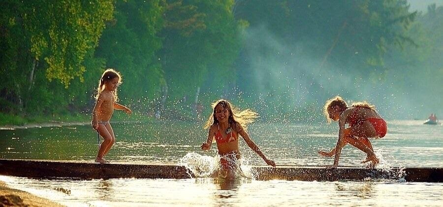 После купания на аппетит никто не жаловался