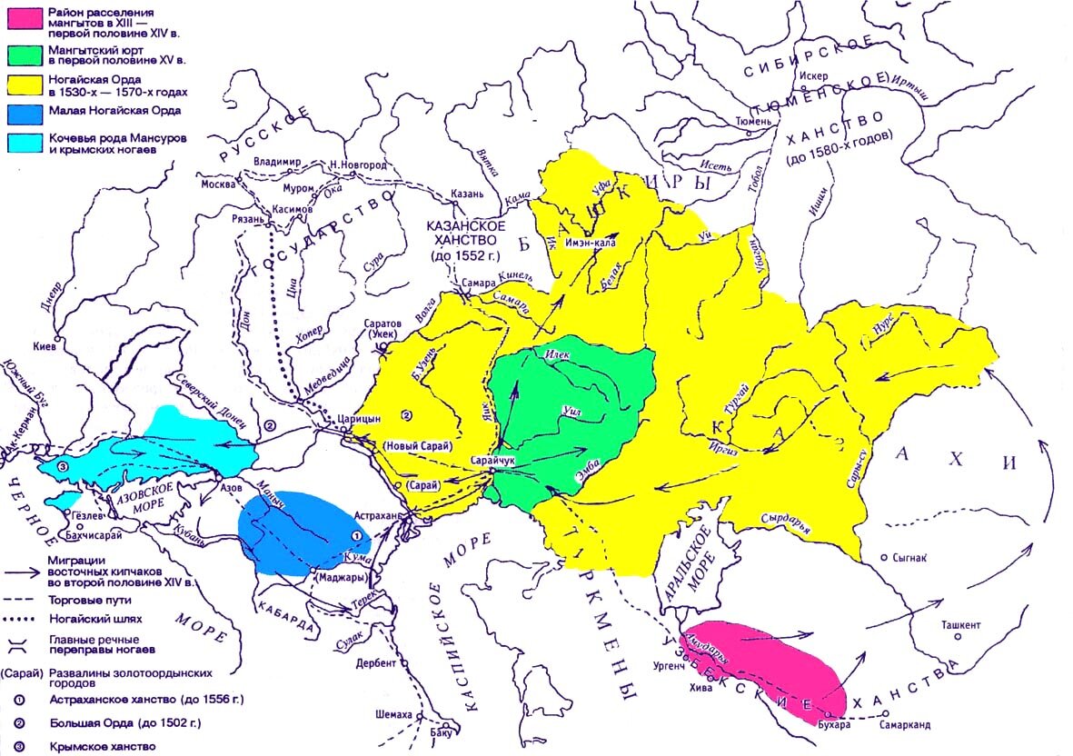 Карта великой орды