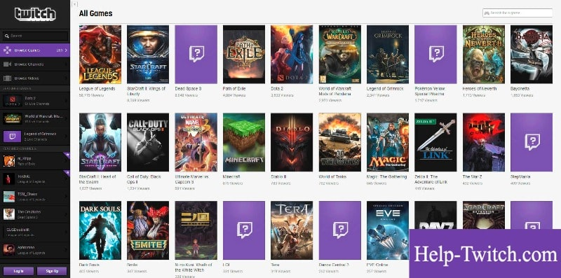 Сайт Twitch