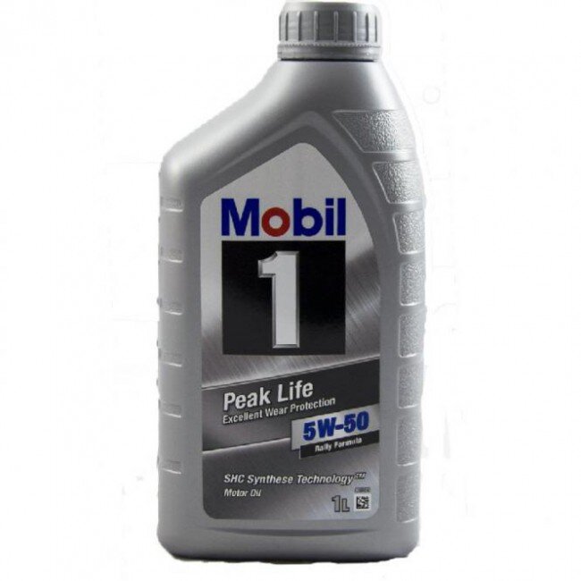 Вот так выглядело на тот момент масло Mobil 1 5w-50. Называлось Peak Life