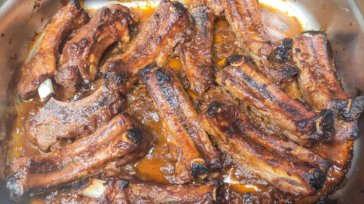 Свиные ребра по-канадски в духовке