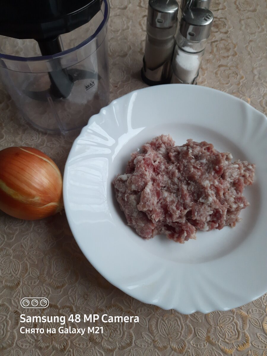 фарш и много репчатого лука
