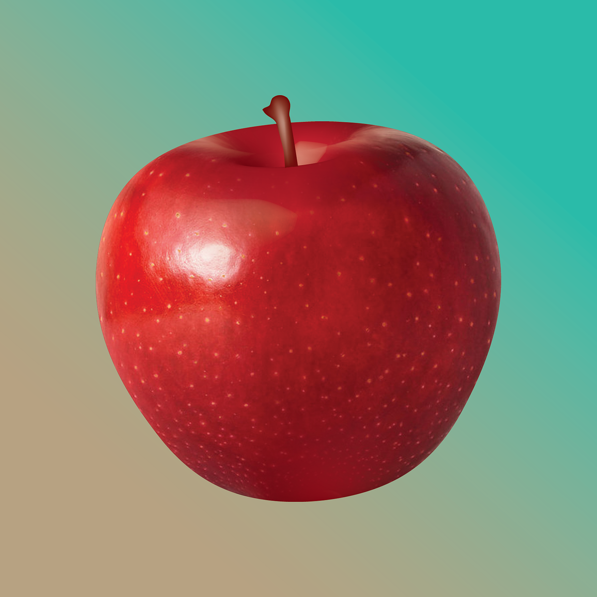 Красивое красное яблоко