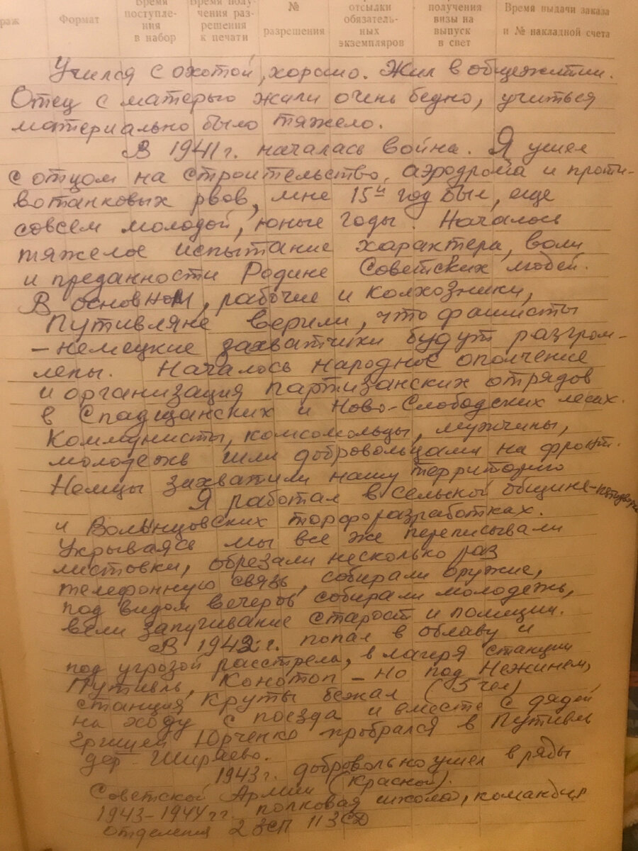 Мемуары моего папы Володи.