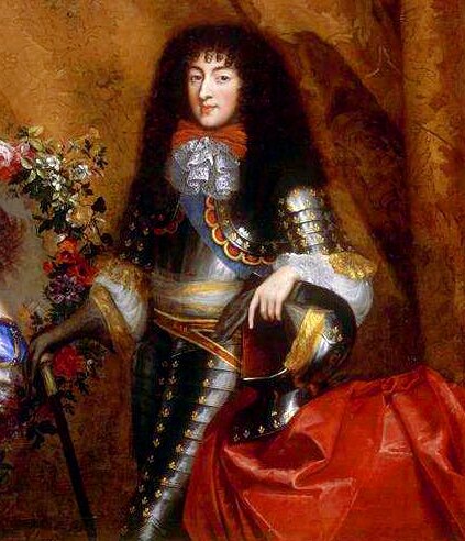 Филипп I, герцог Орлеанский (1640-1701). Фрагмент. Пьер Миньяр  (1612–1695). Ок. 1670 г. Салон де Л'иль-де-Бёф, Версальский дворец, Париж, Франция. Из открытых источников